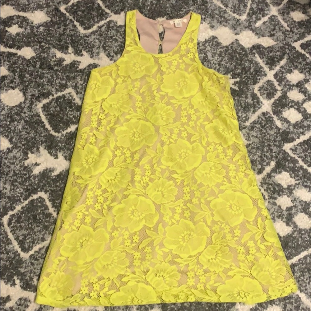 Neon Lace Floral Dress